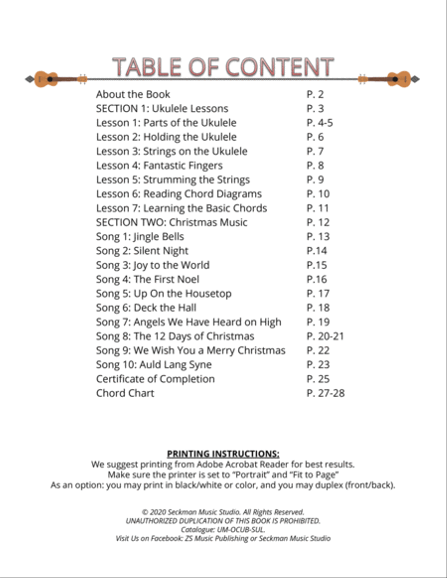 The Online Christmas Ukulele Course Ukulele scores gallery preview page 5