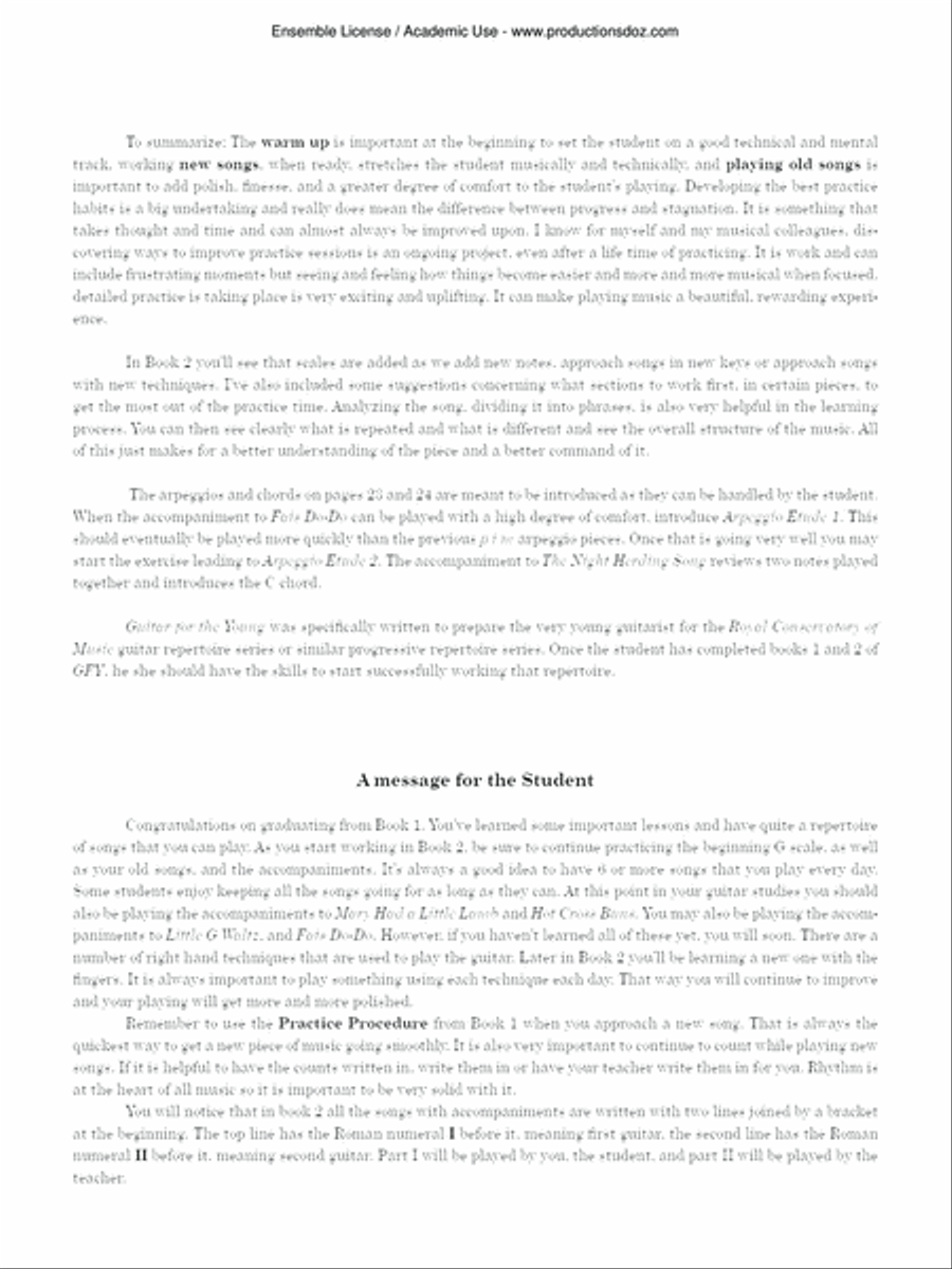 Guitar for the Young, book 2 Classical Guitar scores gallery preview page 3