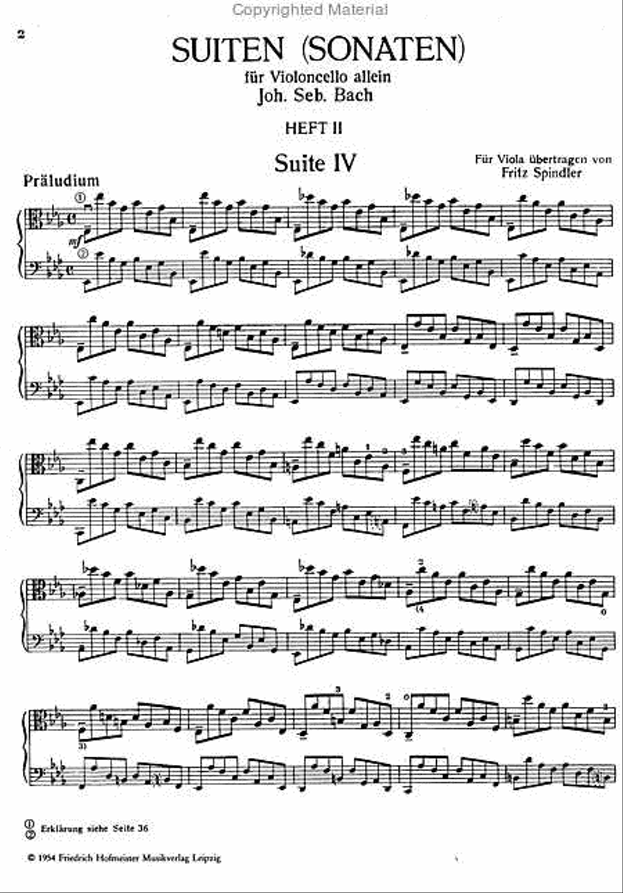 Suiten für Violoncello. Für Viola übertragen, Heft 2 Cello scores gallery preview page 2