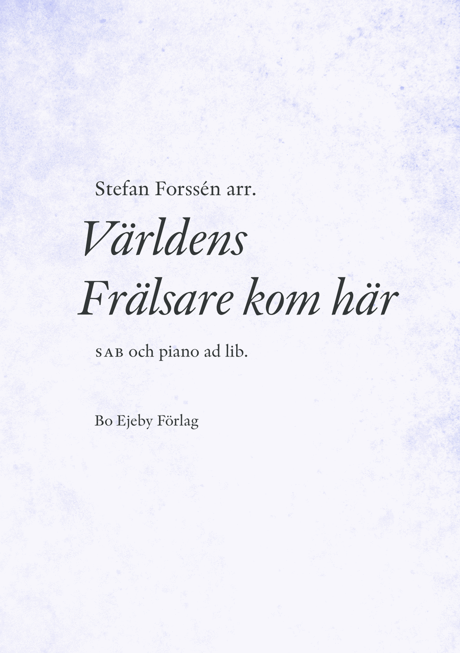 Världens Frälsare kom här 3-Part scores gallery preview page 1