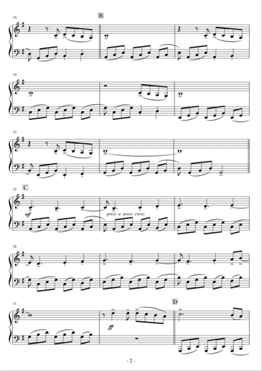 Tattoo Easy Piano scores gallery preview page 2