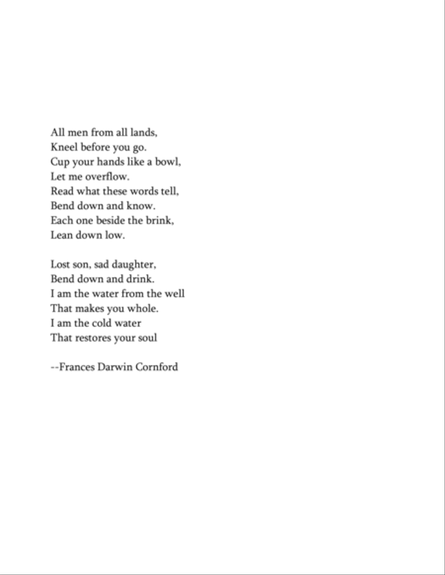 Inscription For a Wayside Spring 4-Part scores gallery preview page 2