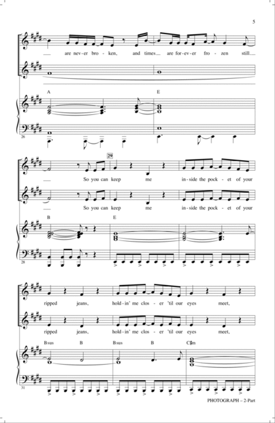 Photograph (arr. Mark Brymer) 2-Part scores gallery preview page 4