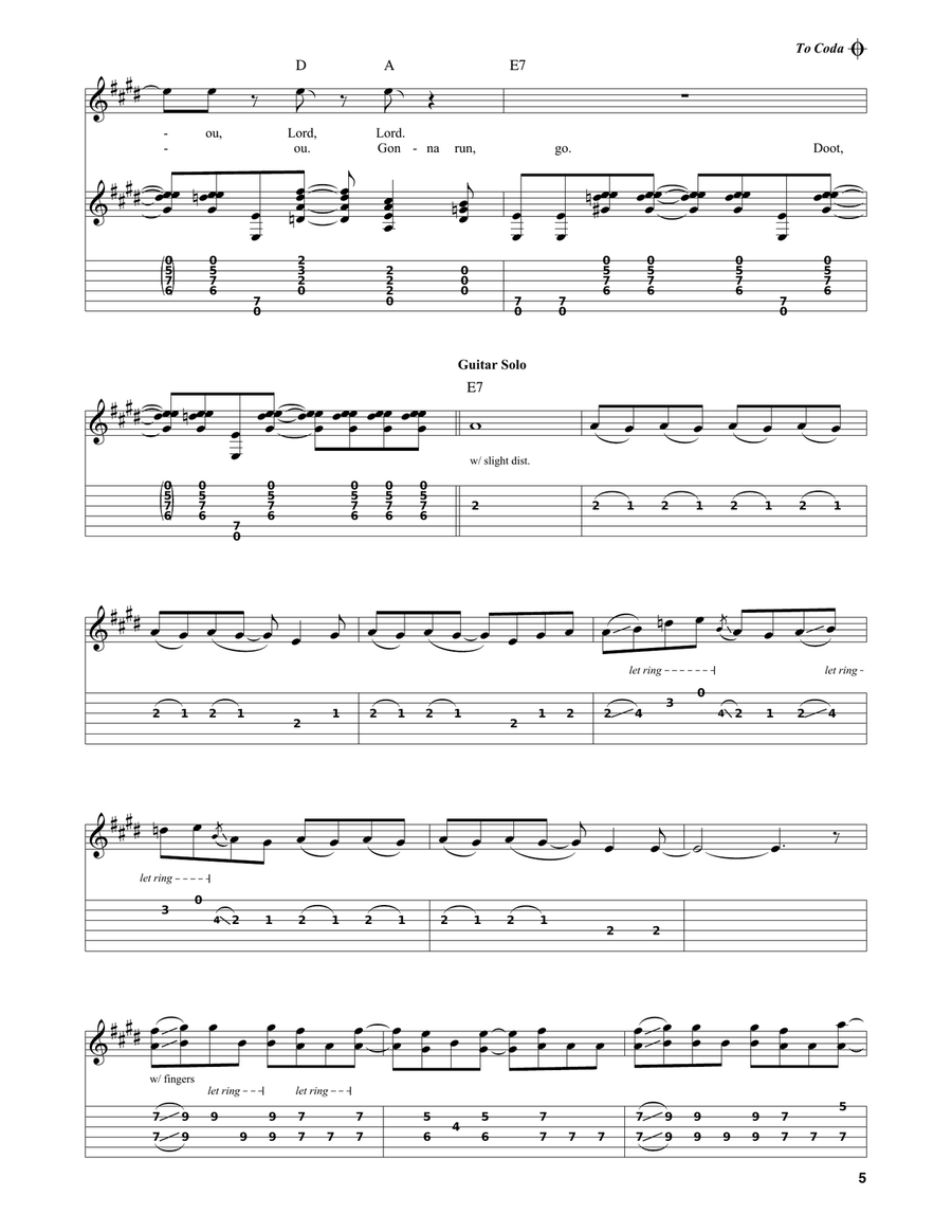 Born On The Bayou Born On The Bayou Acoustic Guitar scores gallery preview page 5