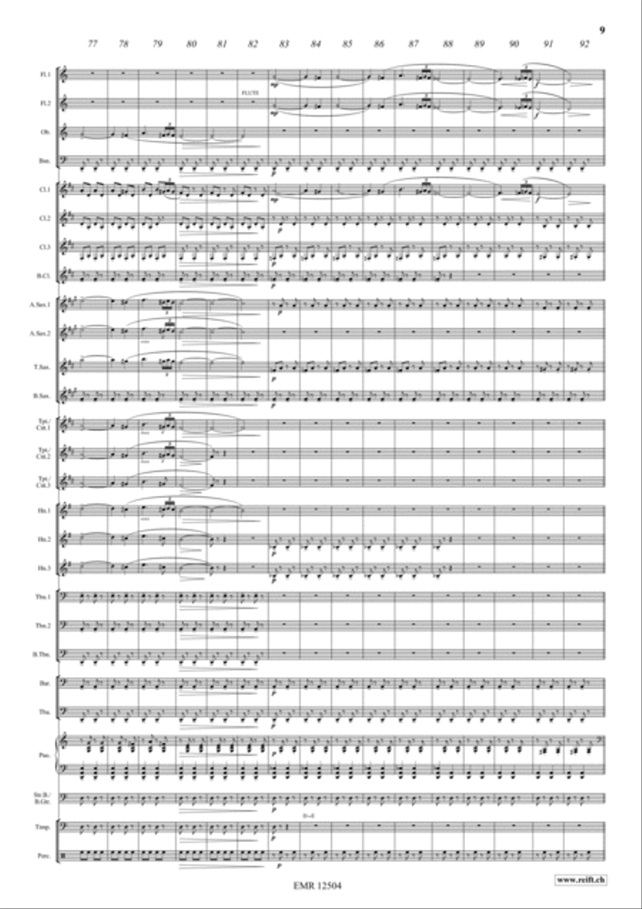 Ritual Fire Dance Concert Band scores gallery preview page 9