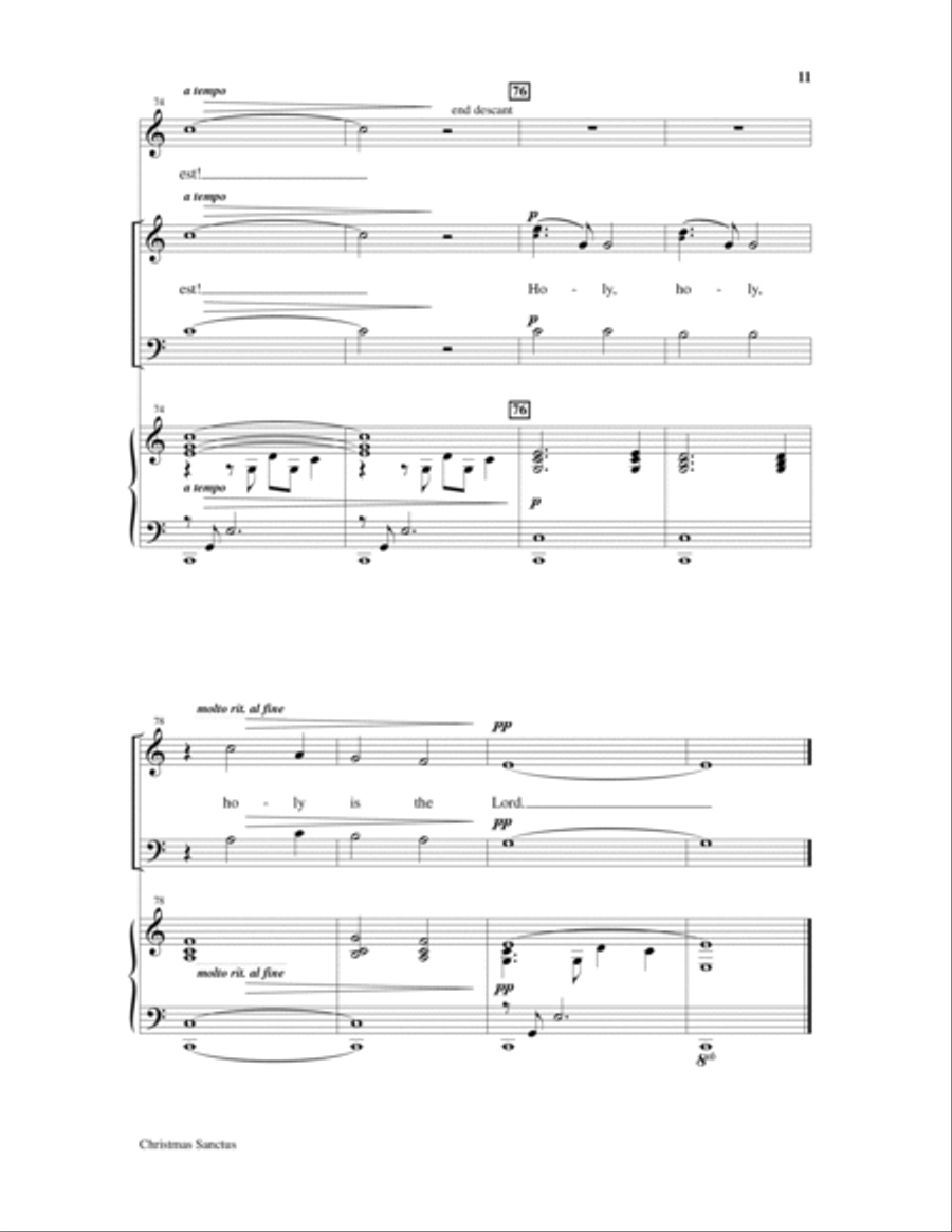 Christmas Sanctus Choir scores gallery preview page 11