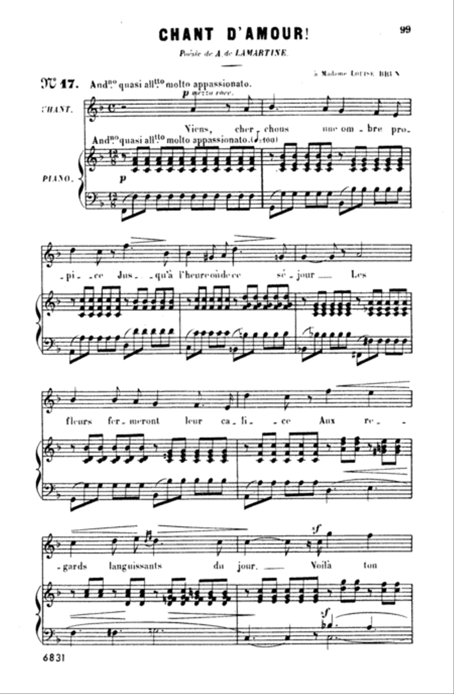 Bizet: Twenty Melodies-- Soprano or Tenor (French) Voice scores gallery preview page 1