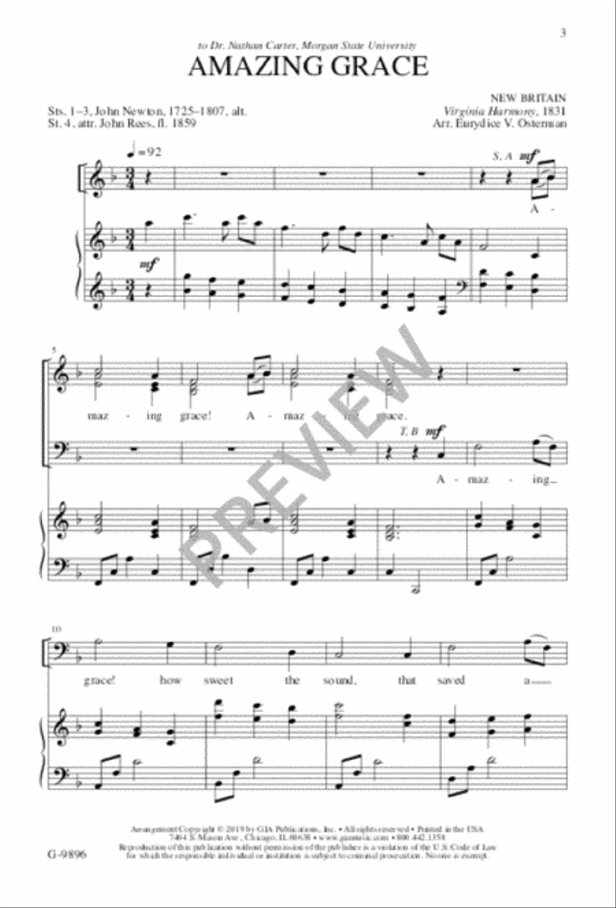 Amazing Grace Amazing Grace Divisi scores gallery preview page 3