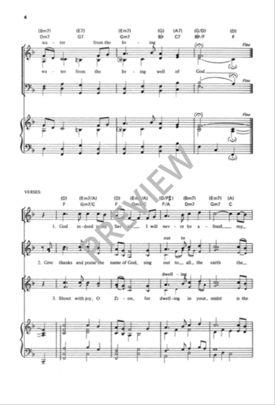With Joy You Shall Draw Water 4-Part scores gallery preview page 5