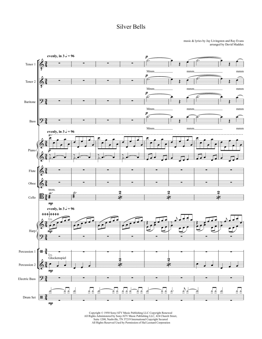 Silver Bells Large Ensemble scores gallery preview page 1