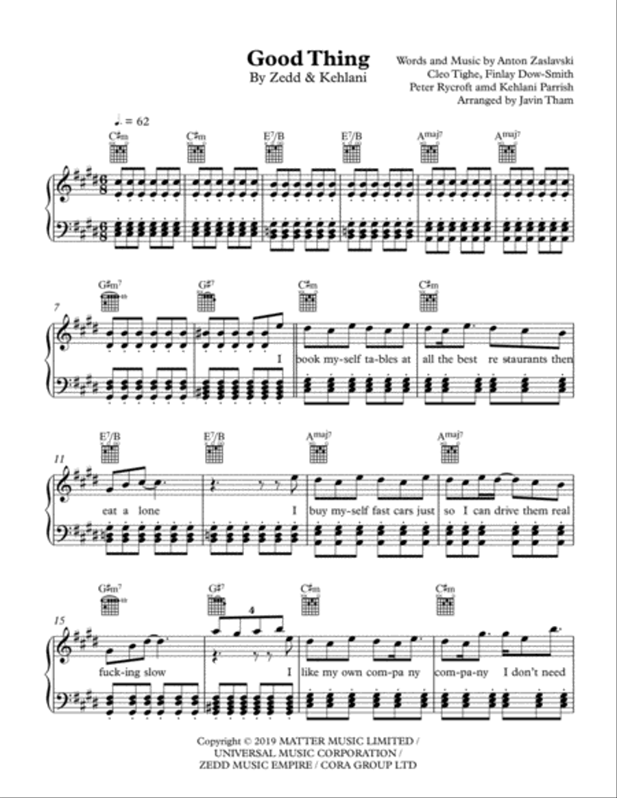 Good Thing Voice scores gallery preview page 1