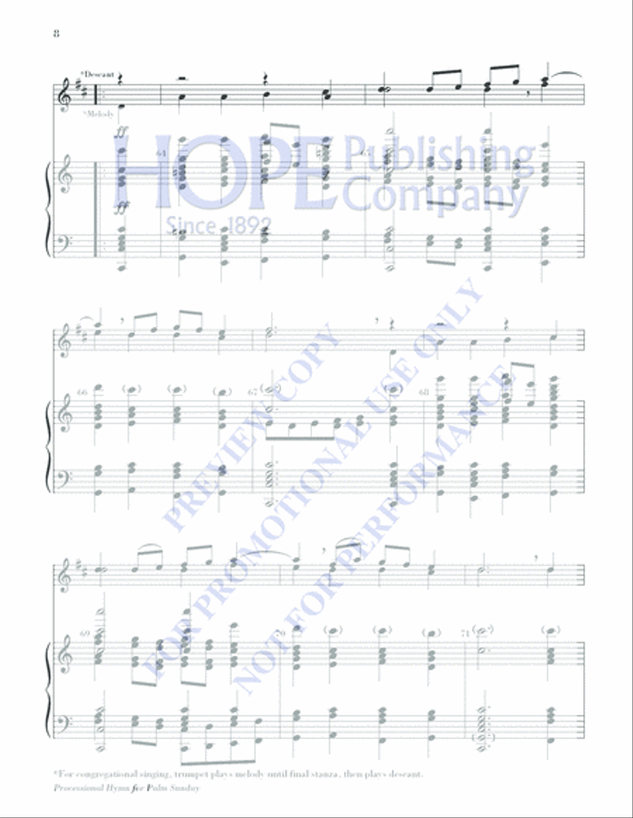 Processional Hymn for Palm Sunday 5-Octaves scores gallery preview page 8