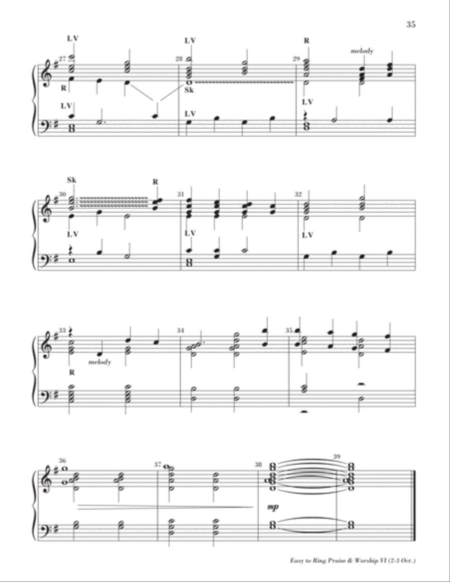 Easy to Ring Praise and Worship 3-Octaves scores gallery preview page 38