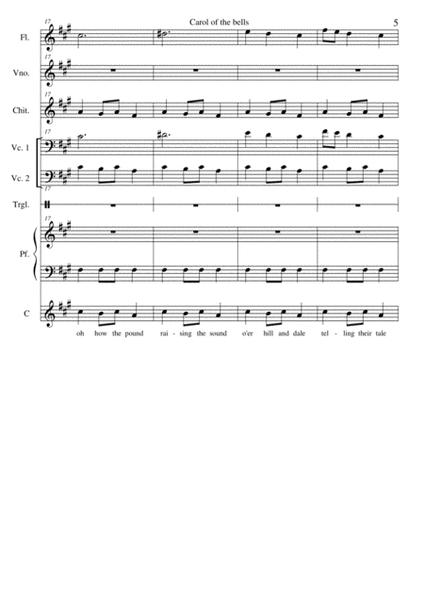Carol of the bells (small ensamble) image number null