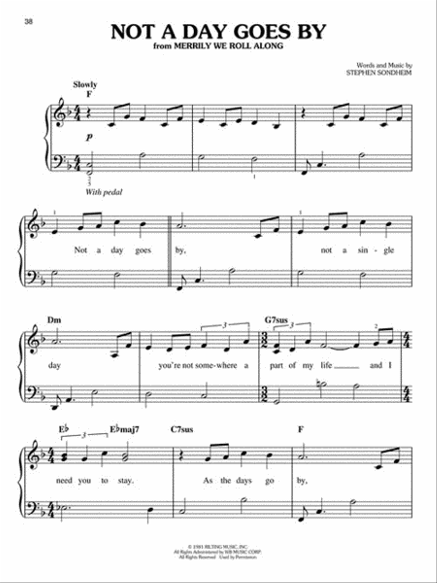 Sondheim Songs for Easy Piano Easy Piano scores gallery preview page 5