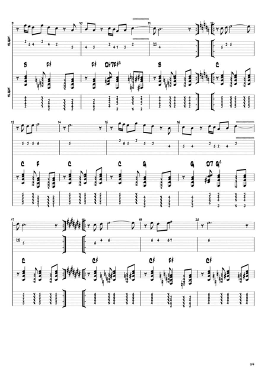 Jazz-Rock Lick # 1 Large Ensemble scores gallery preview page 2