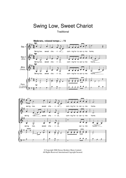 Swing Low, Sweet Chariot (arr. Barrie Carson Turner)