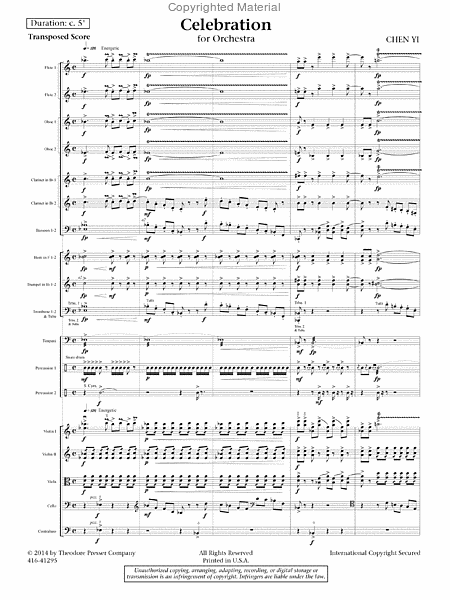 Celebration - Orchestra Score