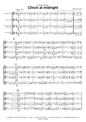 Clinch at midnight - Charleston/Two Step - Clarinet Quartet