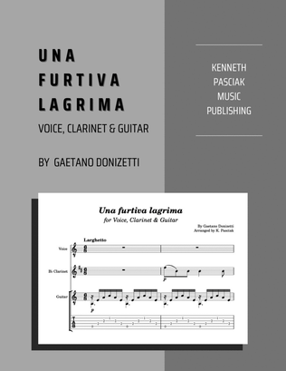 Una furtiva lagrima (for Voice, Clarinet & Guitar)