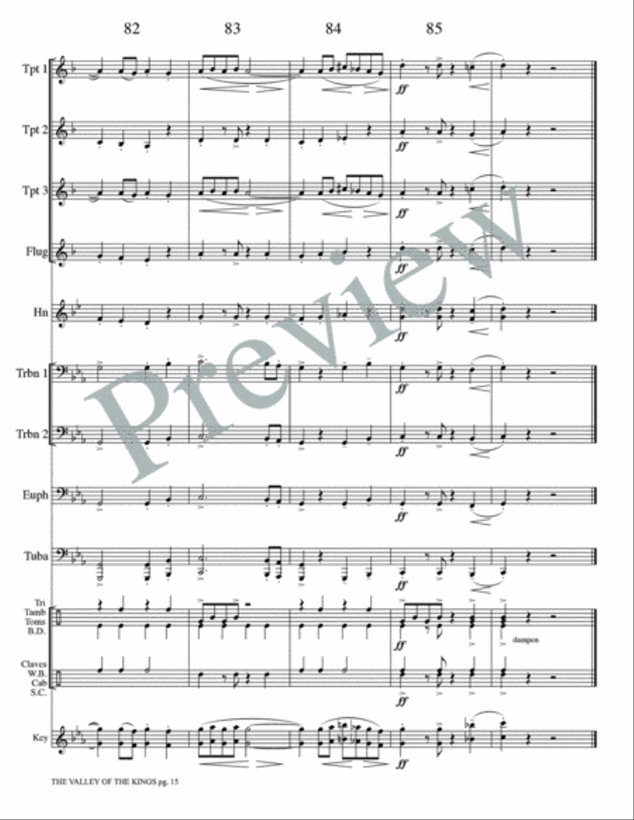 The Valley of the Kings The Valley of the Kings Small Ensemble scores gallery preview page 17