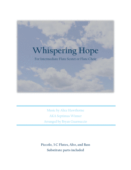 Whispering Hope arranged for Flute Choir image number null