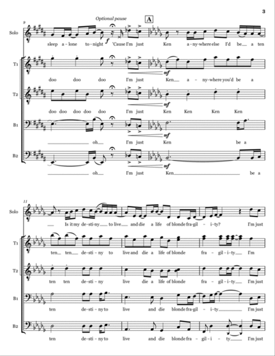 I'm Just Ken TTBB scores gallery preview page 3