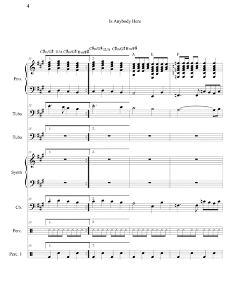 Is Anybody There Tuba scores gallery preview page 4