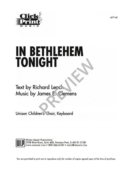 In Bethlehem Tonight