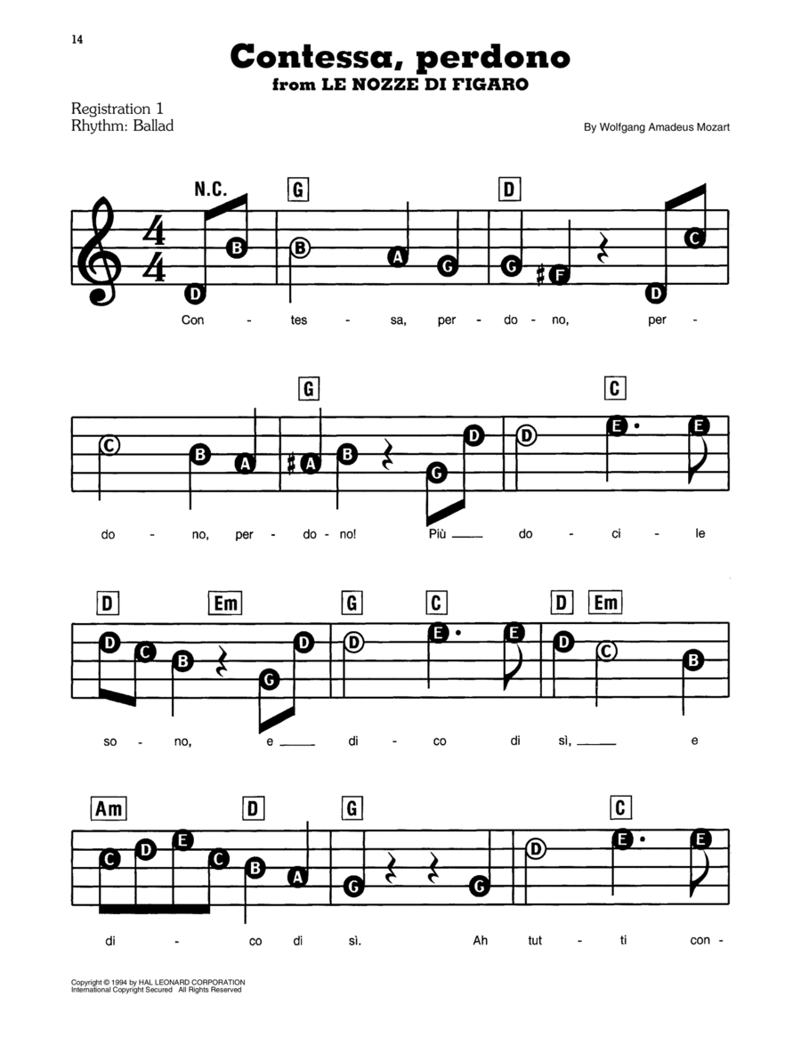 Contessa Perdono Electronic Keyboard scores gallery preview page 1