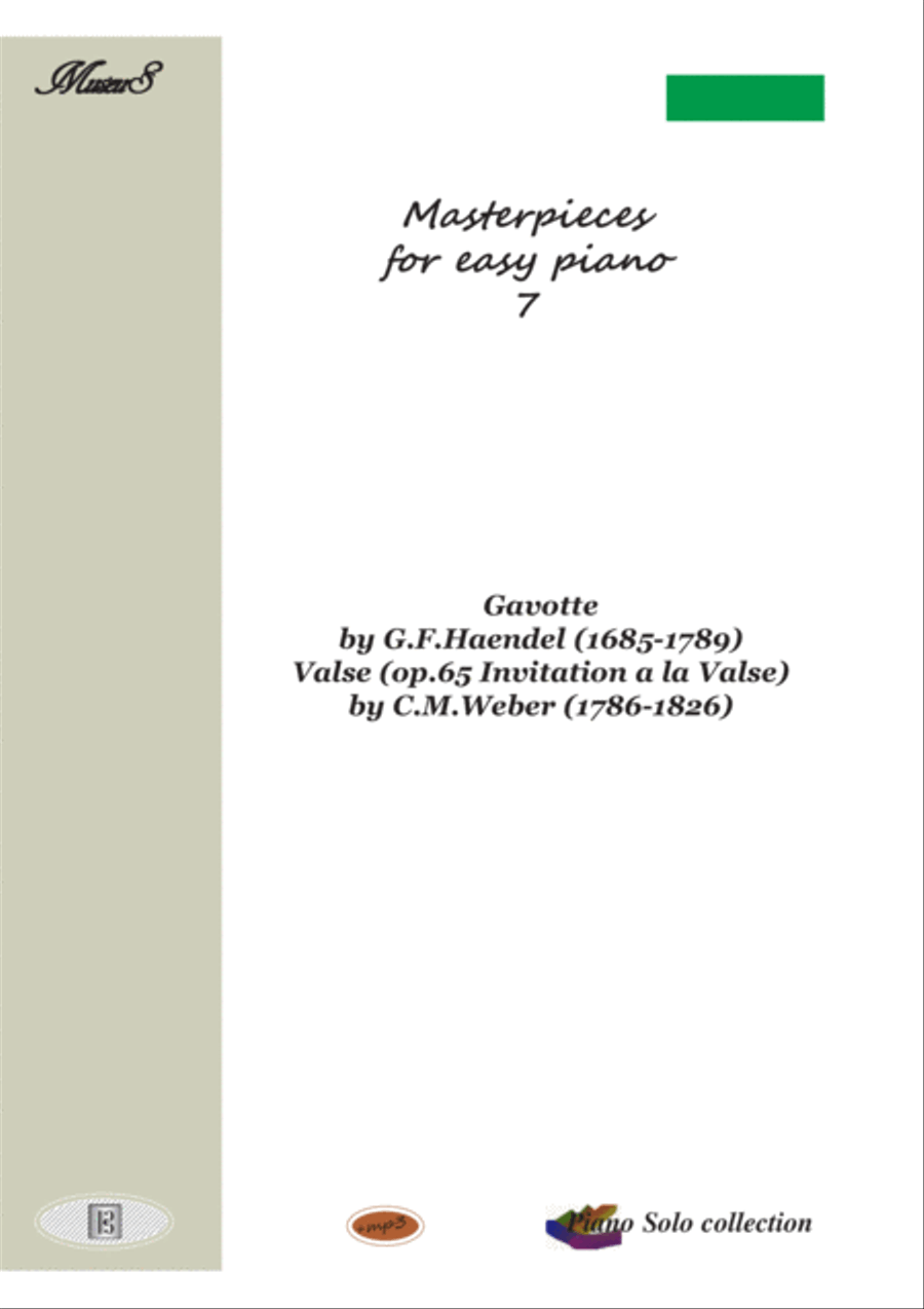 Masterpieces for easy piano 7 by C.Weber and G. Haendel. image number null