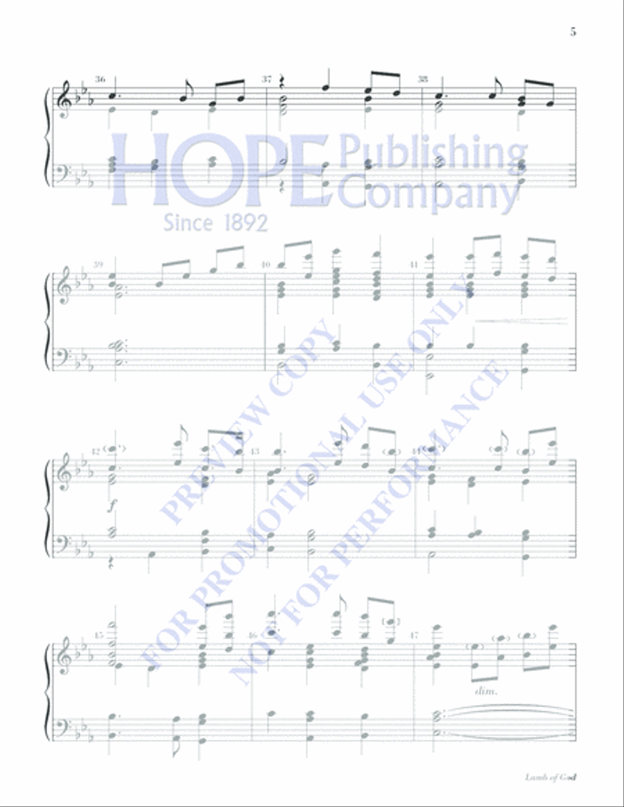 Lamb of God 5-Octaves scores gallery preview page 5