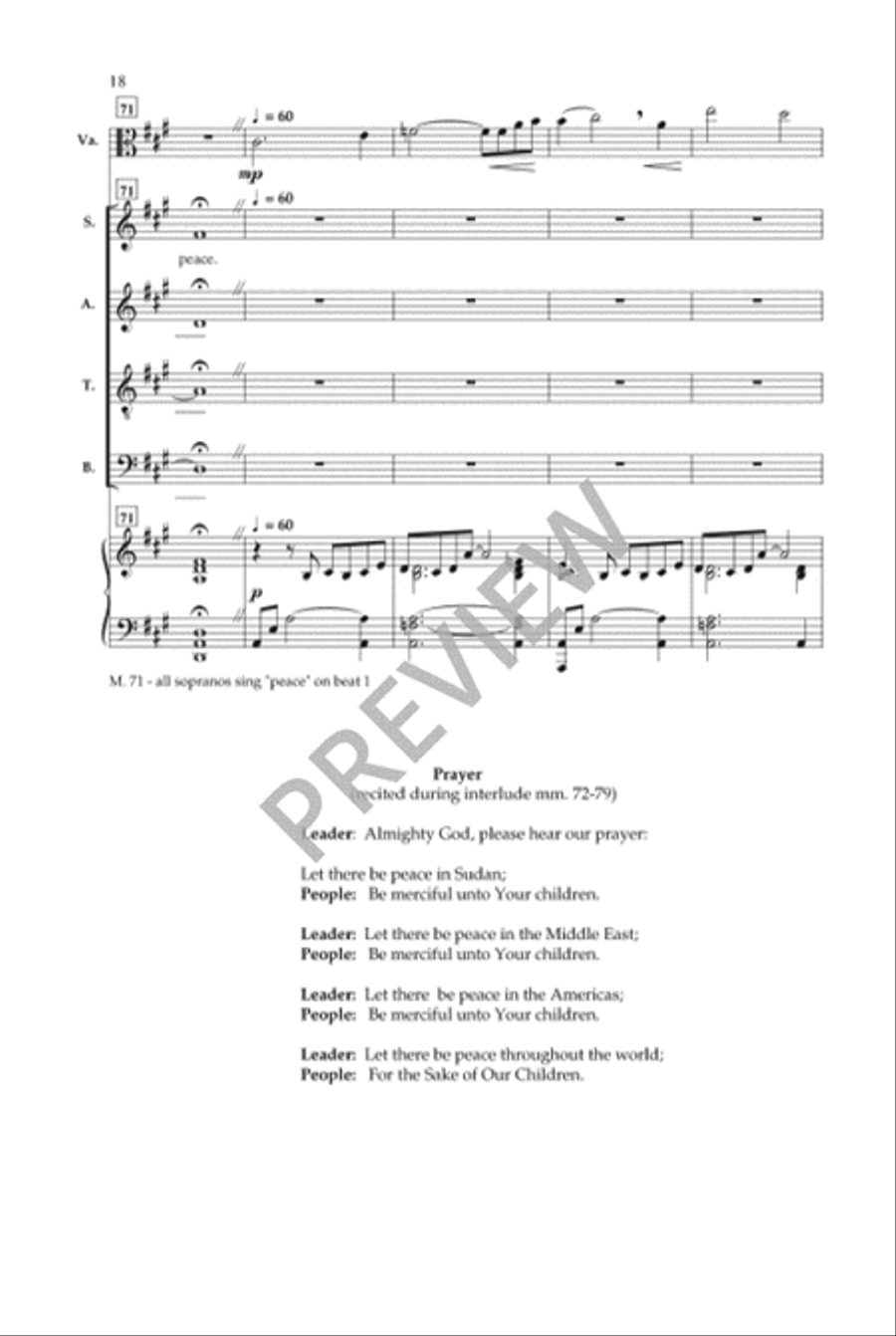 For the Sake of Our Children 4-Part scores gallery preview page 19
