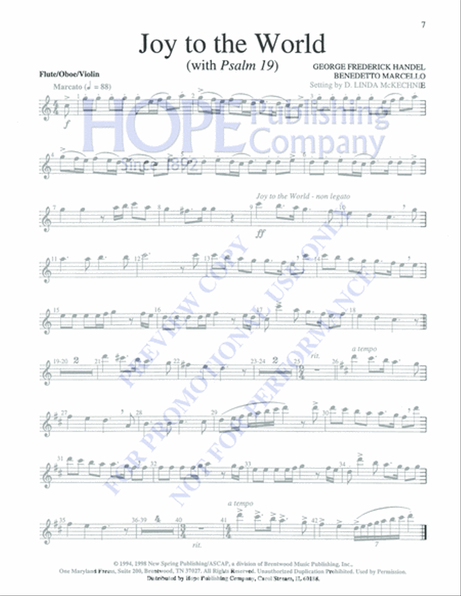 Joy to the World Orchestra scores gallery preview page 7