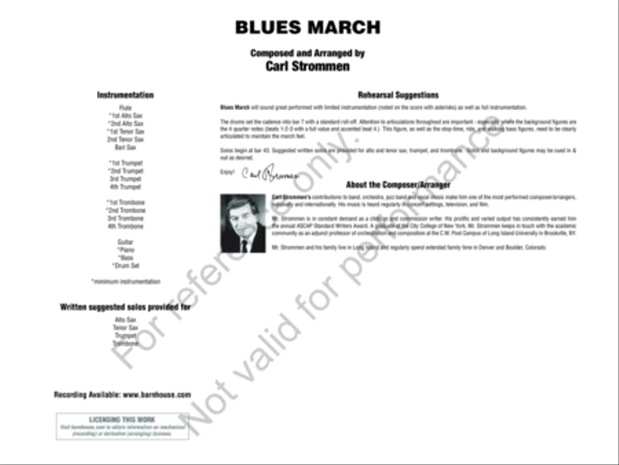 Blues March Jazz Ensemble scores gallery preview page 3