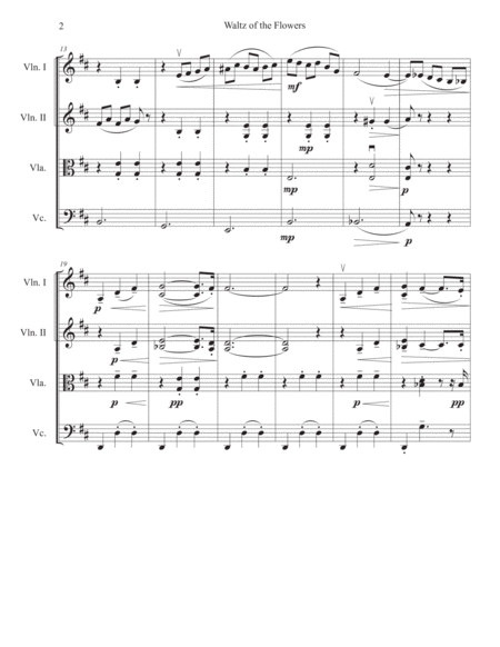 Waltz of the Flowers by Peter Ilyich Tchaikovsky Cello - Digital Sheet Music