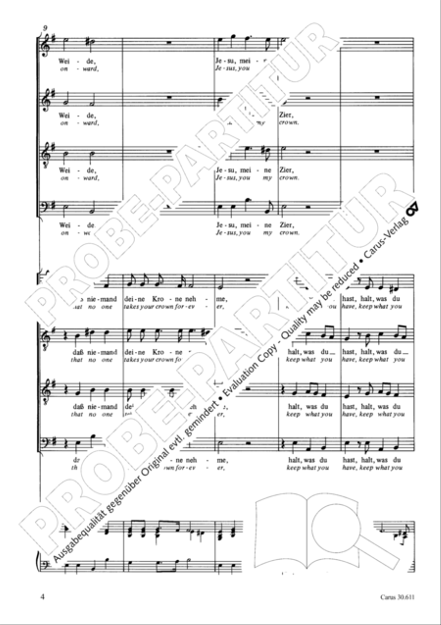 Keep what you have (Halt, was du hast) 4-Part scores gallery preview page 5
