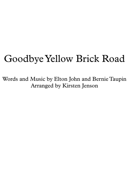 Goodbye Yellow Brick Road image number null
