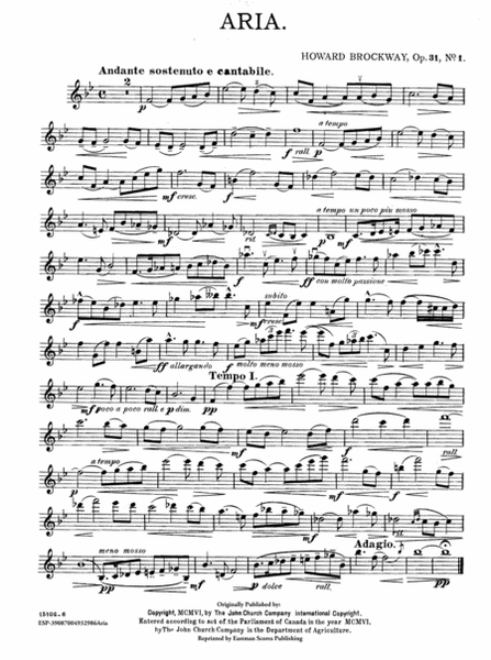 Aria Op. 31, no. 1