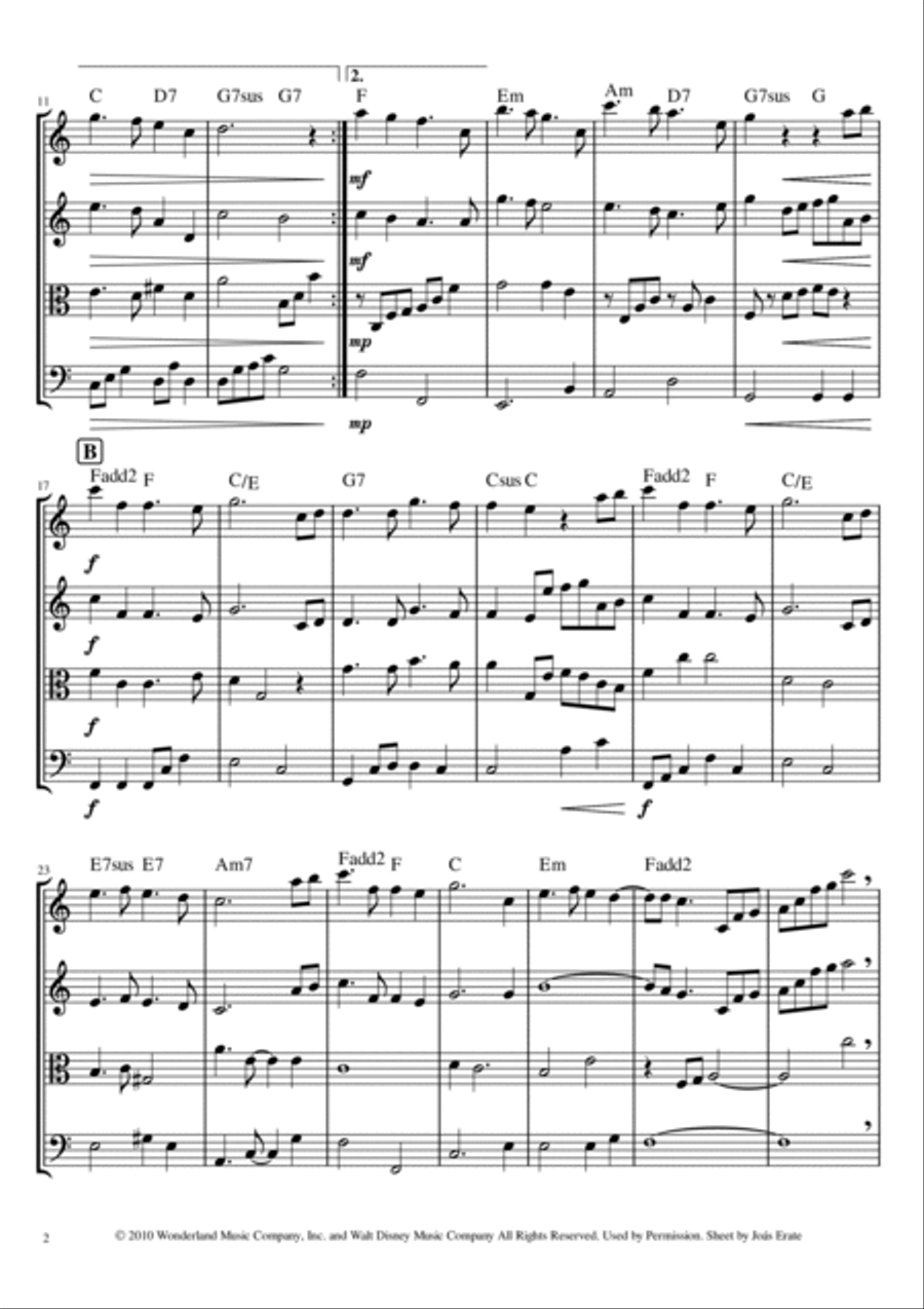 You'VE Got A Friend In Me String Quartet scores gallery preview page 2