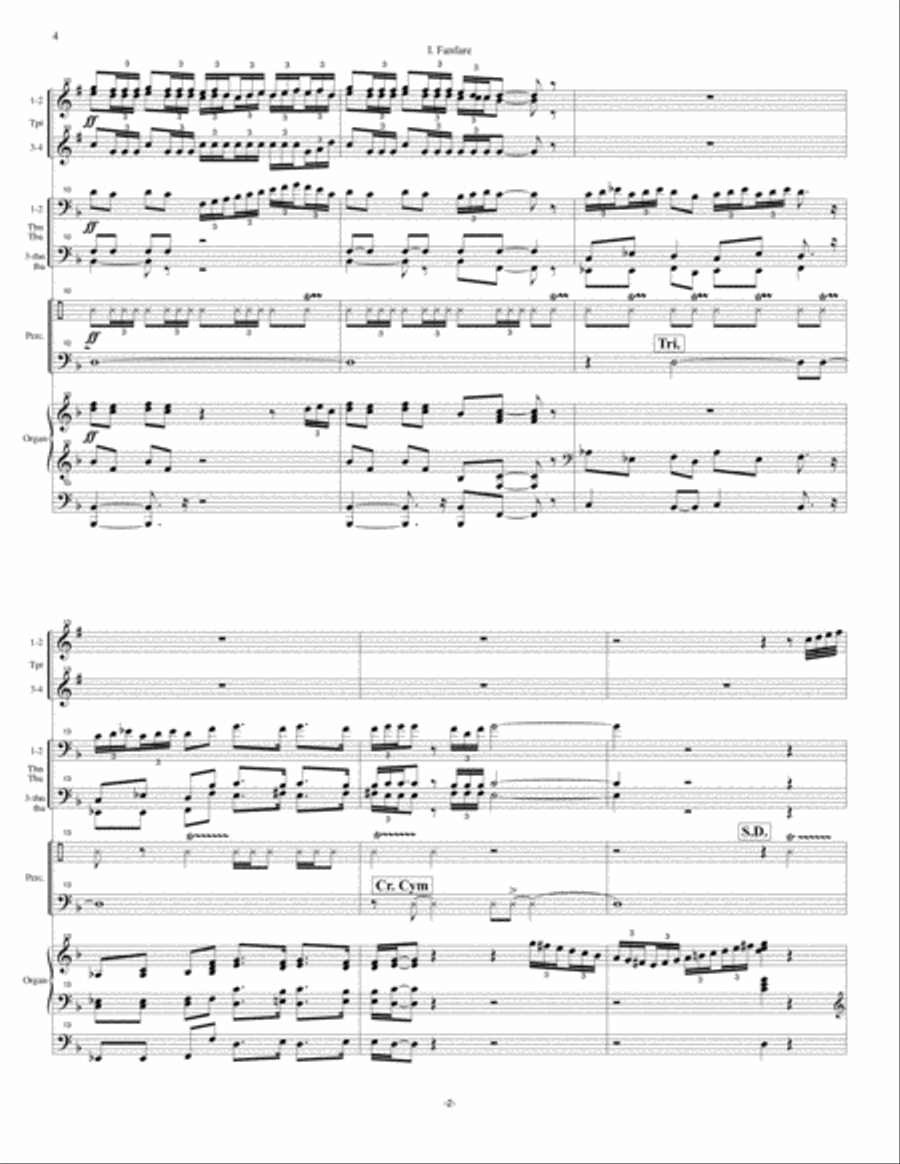 Fanfare from Cantus Natalis Trombone scores gallery preview page 3