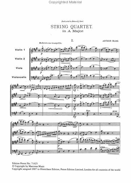 String Quartet in A Major Op. 4
