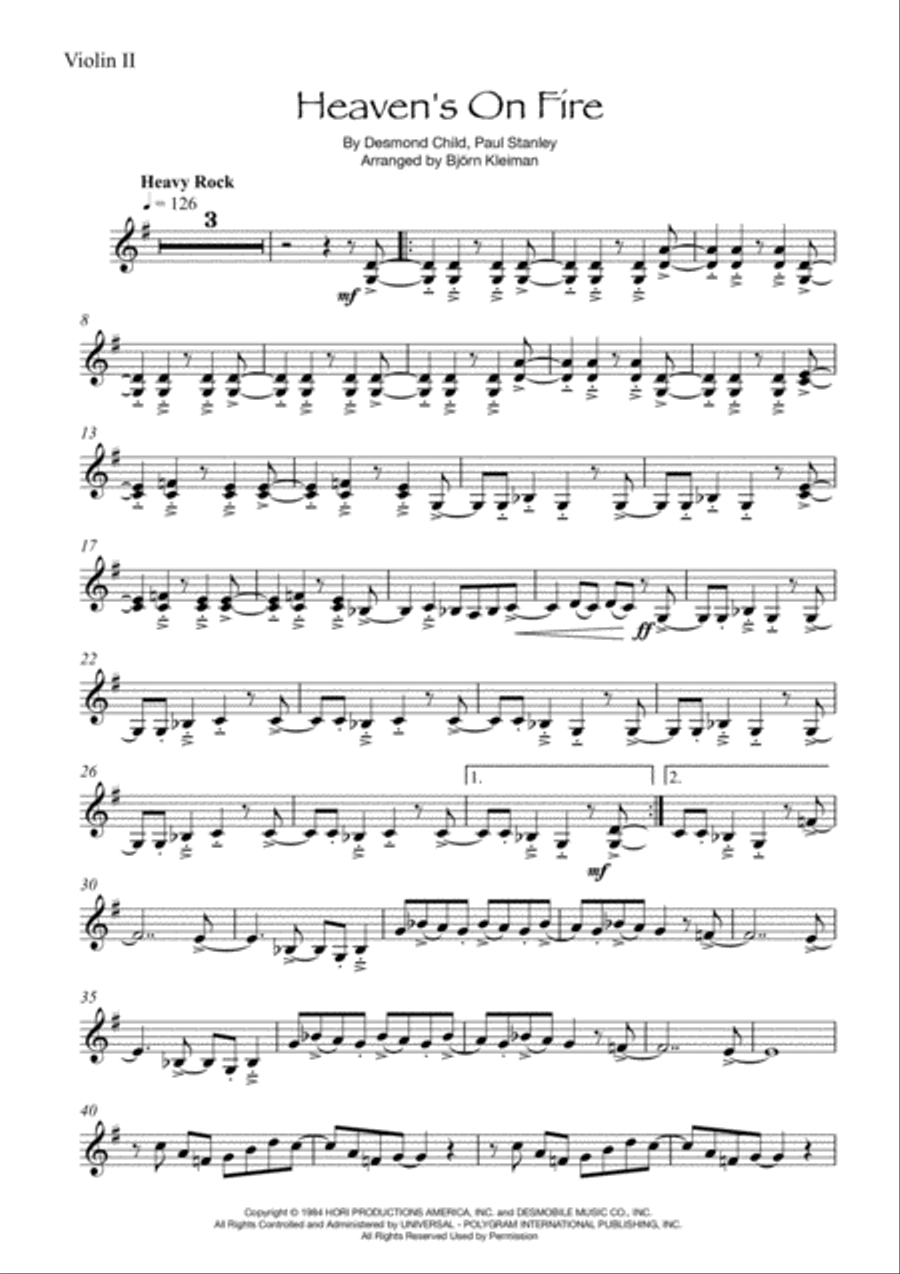 Heaven's On Fire Heaven's On Fire String Quartet scores gallery preview page 6