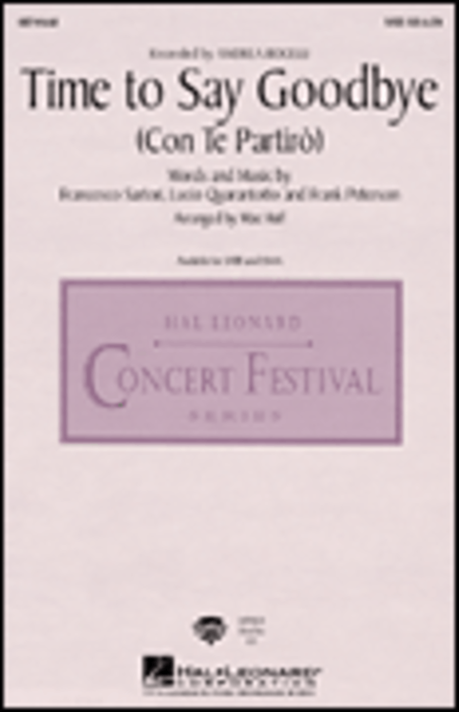 Time to Say Goodbye (Con Te Partiro) Choir scores gallery preview page 1