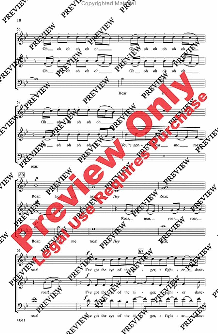 Roar Roar 3-Part scores gallery preview page 10
