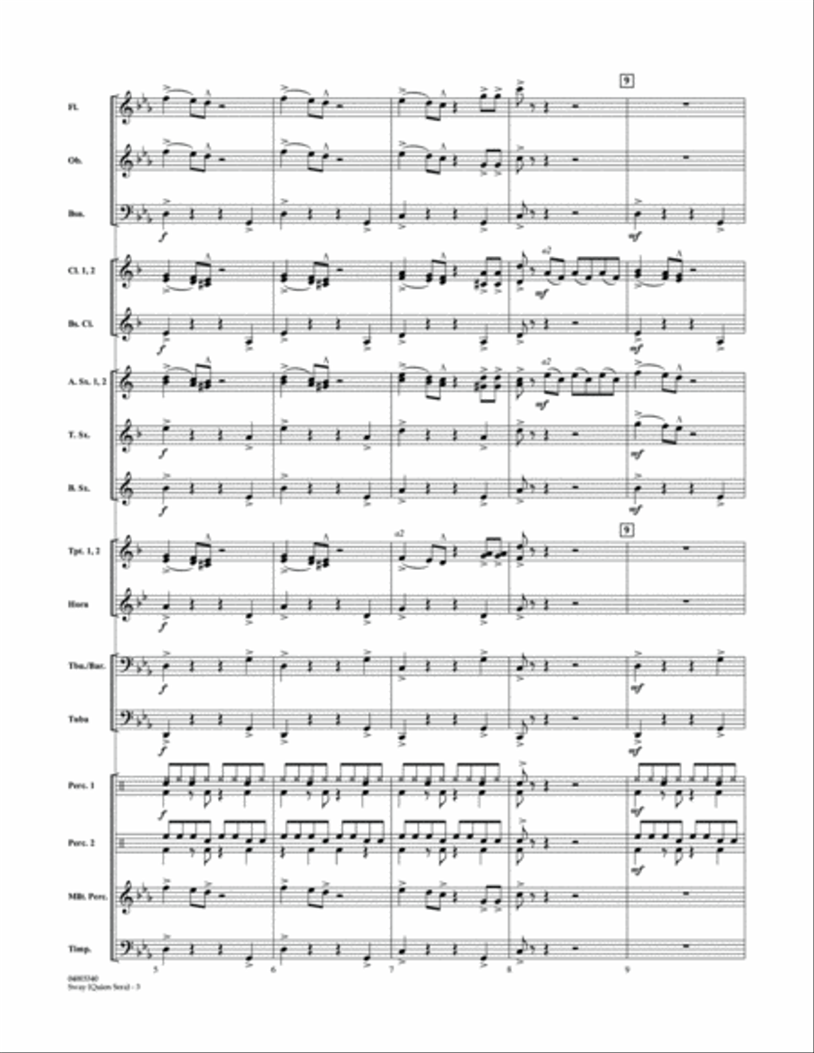 Sway (quien Sera) Dl - Conductor Score (Full Score) Concert Band scores gallery preview page 3