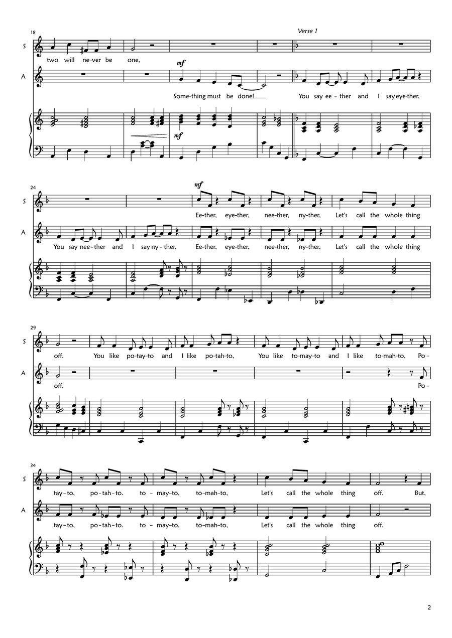 Let's Call The Whole Thing Off SA scores gallery preview page 2