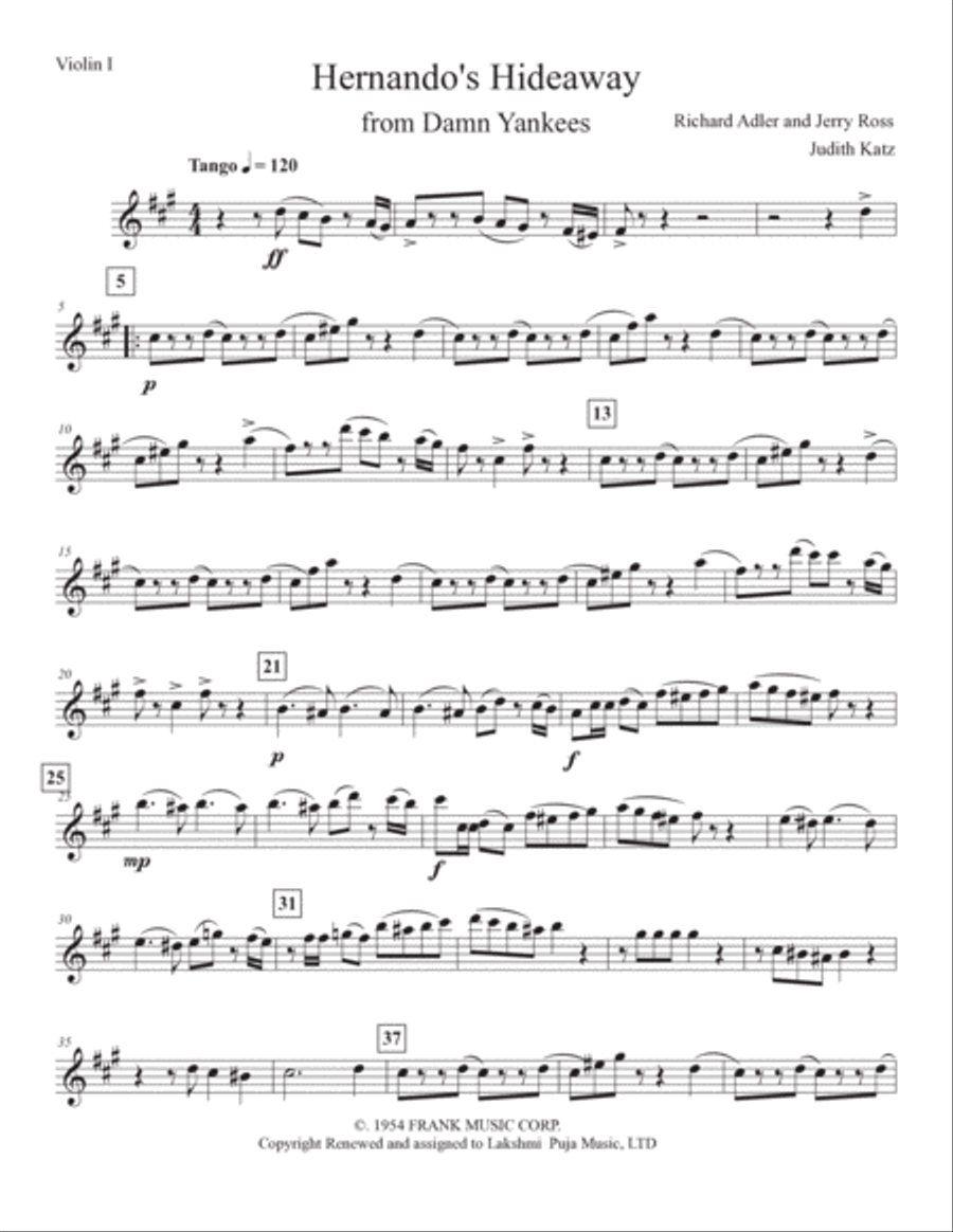 Hernando's Hideaway Hernando's Hideaway String Trio scores gallery preview page 5
