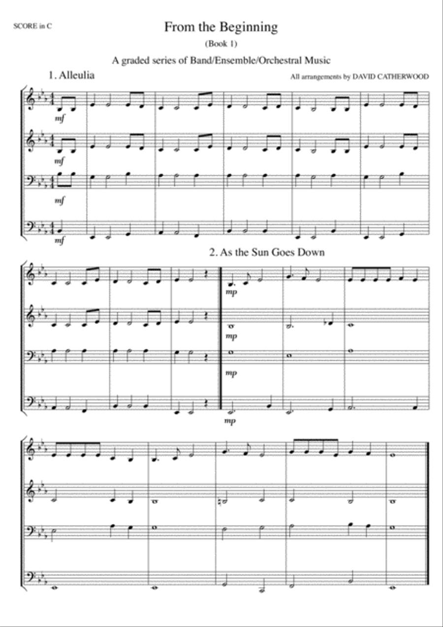 From The Beginning Book 1 Sacred scores gallery preview page 1