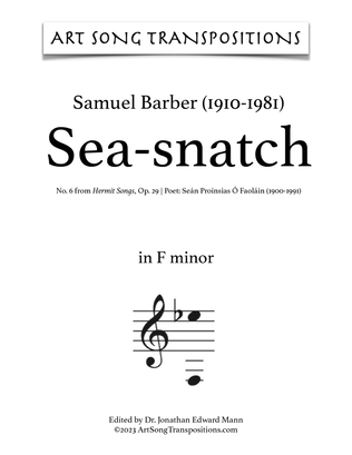 Sea-snatch, Op. 29, No. 6